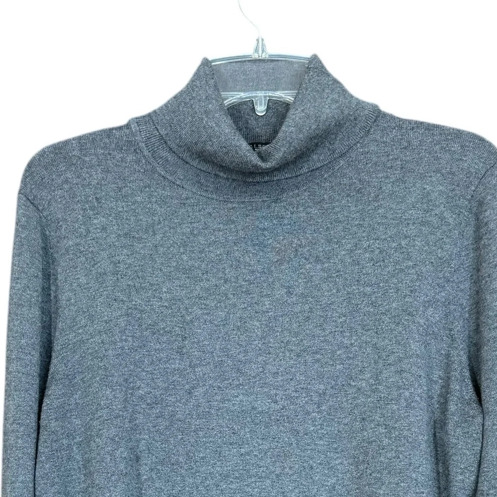 Talbots Petite Charcoal Gray Cotton Modal Turtleneck Sweater XLP